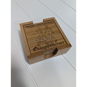 Custom Made Weight Watchers Bamboo Coasters -set of 4- Active Couples Depicted!